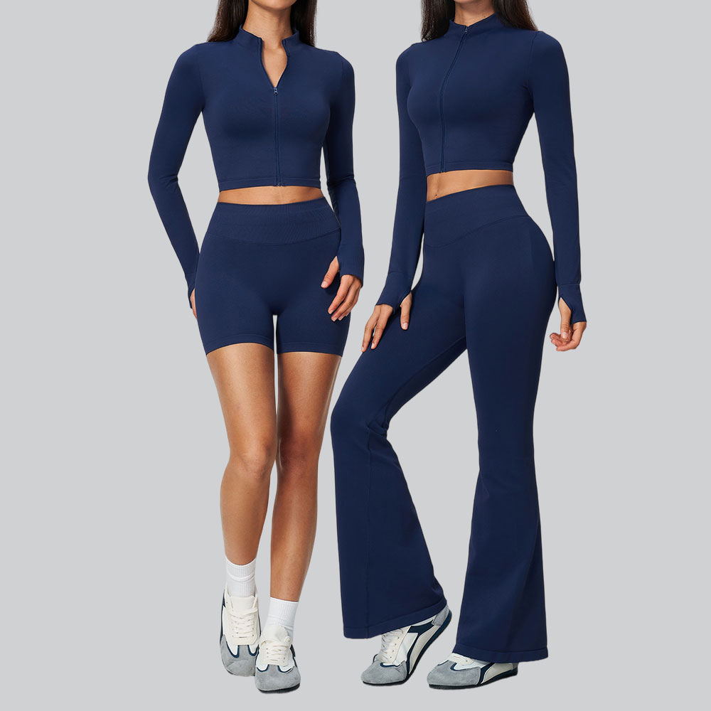 Compression Long Pant - طقم يوغا نسائي بدون خياطة مكون