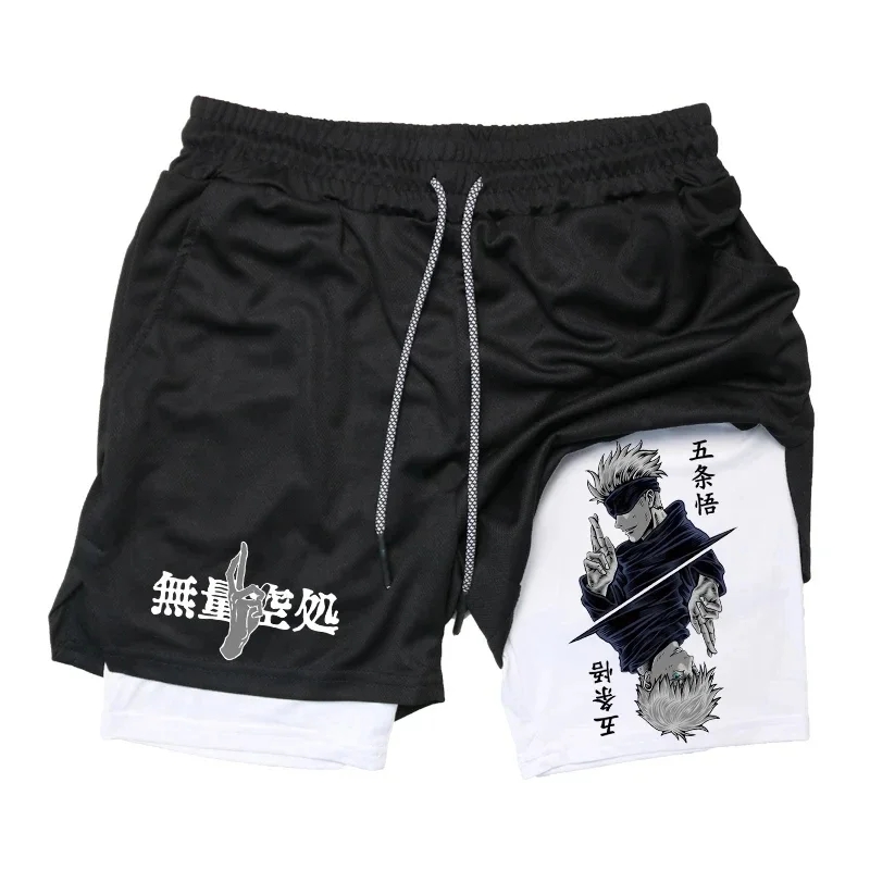 Compression Shorts Athletes - شورت Anime Jujutsu Kaisen Compression للرجال،